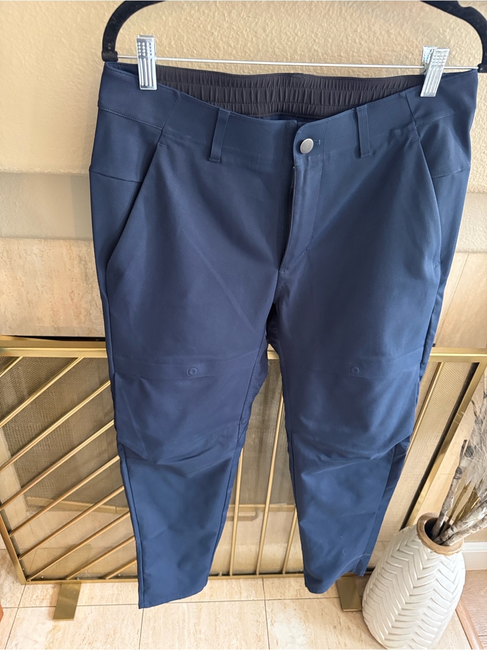 Men's Navy Lululemon Mile View Pants - Navy
